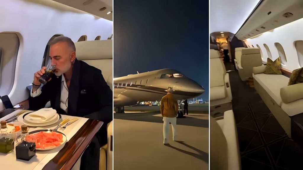 Gianluca Vacchi mostra il lusso del suo jet privato: viaggi da sogno da 30.000 euro l’ora